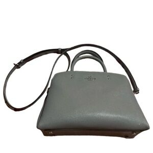 Coach Gray Saffiano Leather Handbag